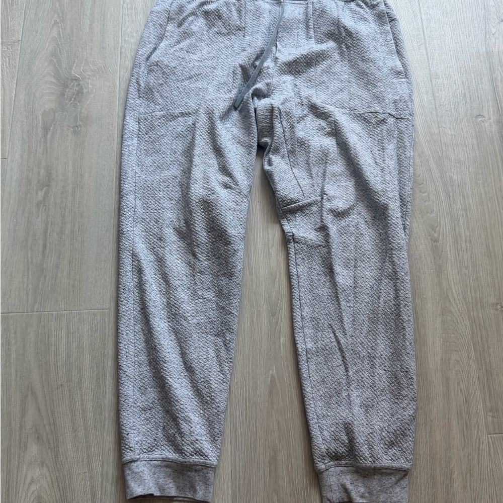 lululemon athletica Light Gray Textured Jogger Pants